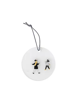 RAEDER | Glasanhänger 7cm SCHNEETAG Schneeballschlacht |